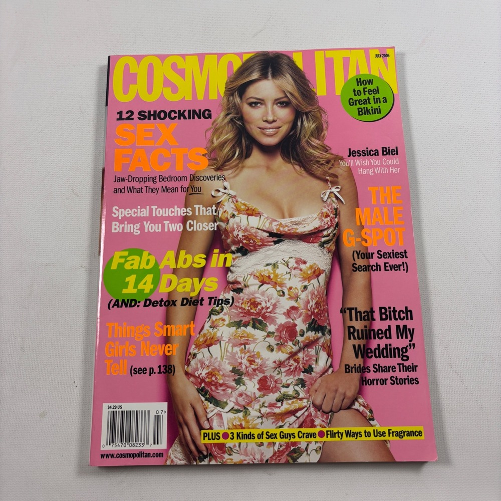 Cosmopolitan Magazine July 2005 Jessica Biel Cover Lifestyle Fashion Beauty